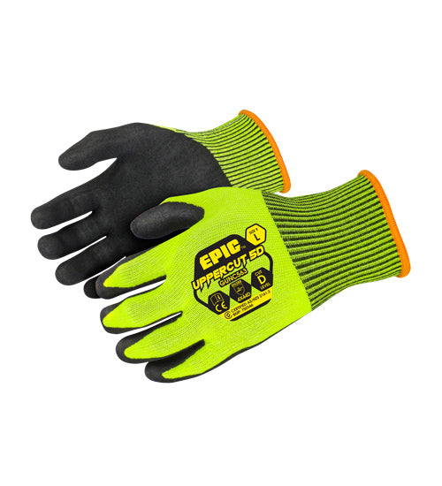 Glove EPIC® Uppercut™ 5D Cut Resistant Nitrile (2 x pair pack /4gloves) GUNC56  (Multiple Sizes Available)