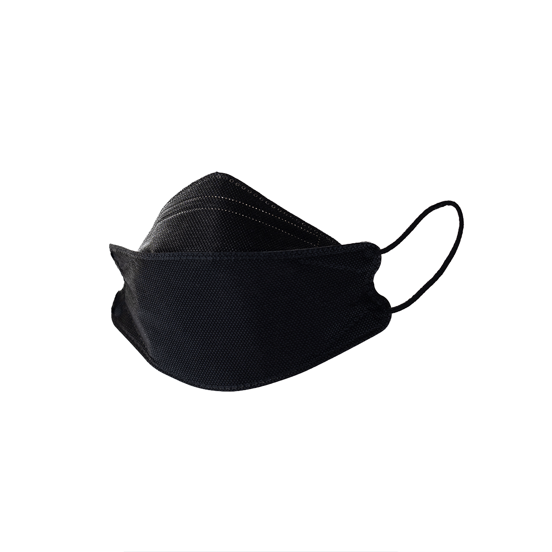 P2 Face Masks BLACK | Australian Made | AMD Nanotech  Level 3 | Ear Loop  -  BLACK  | 4 x ply (1Box/50masks)