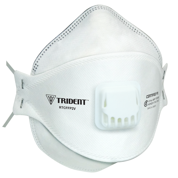 Trident® P2 Valved Respirator | Industrial Grade | Extended Length Head Straps | Level 3 (1Box/20masks)