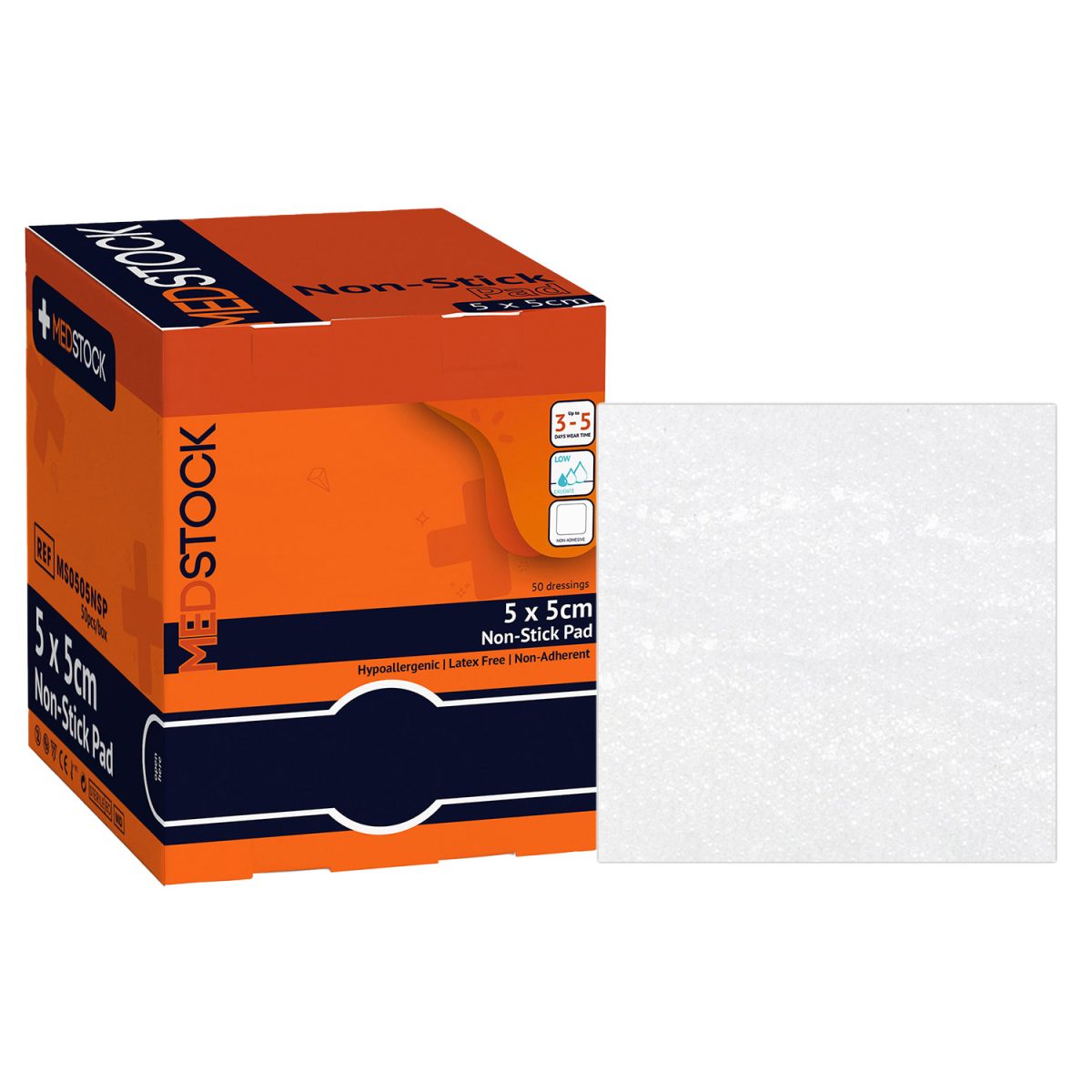 MedStock Non-Stick Pad Dressing 5x5cm (50pcs/Box)