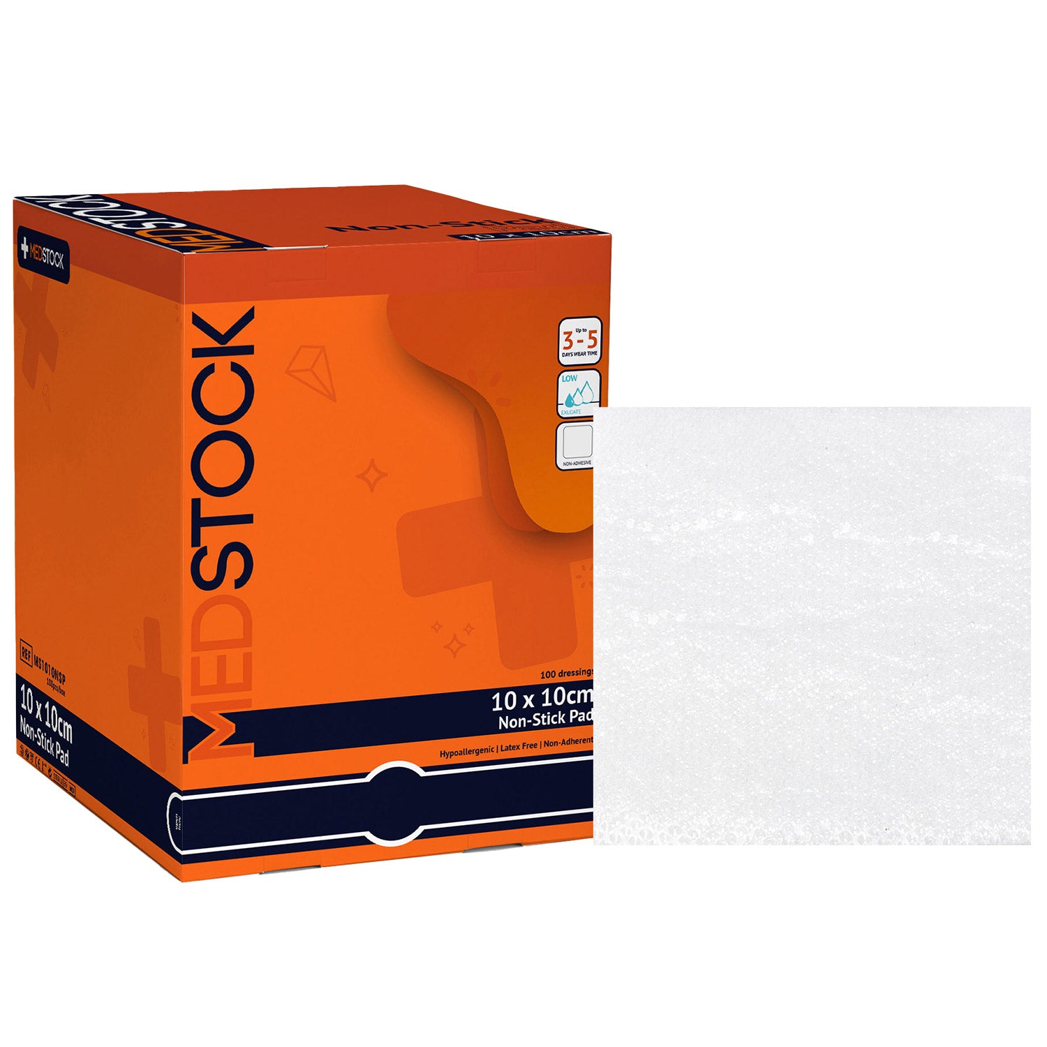 MedStock Non-Stick Pad Dressing 10x10cm (100pcs/Box)