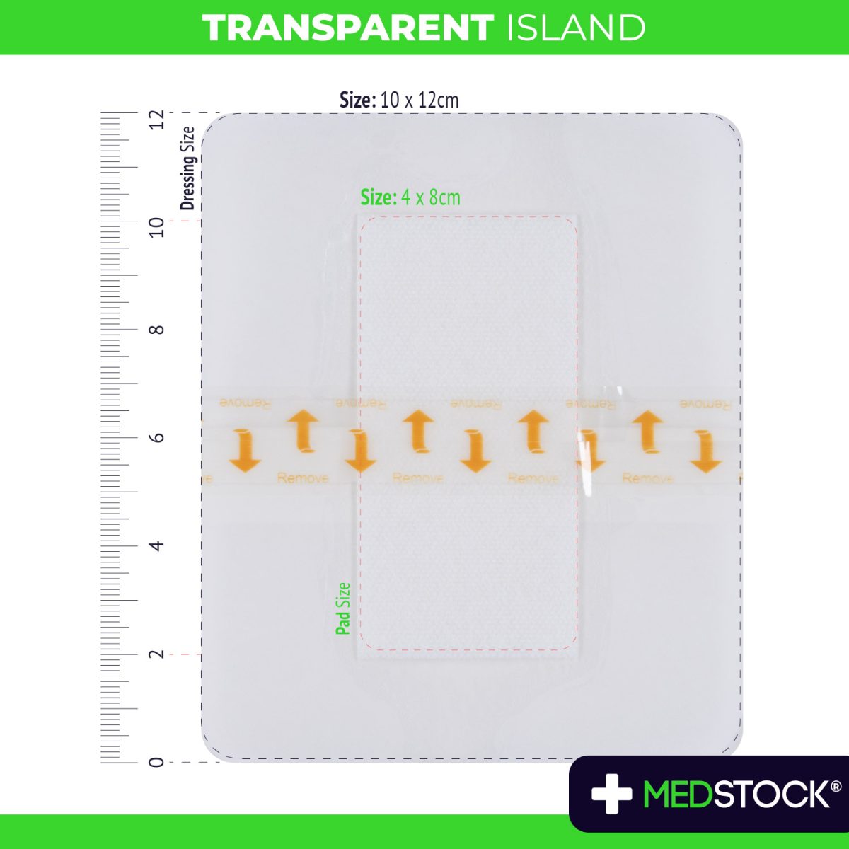 MedStock Transparent Island Dressing 10x12cm (50pcs/Box)