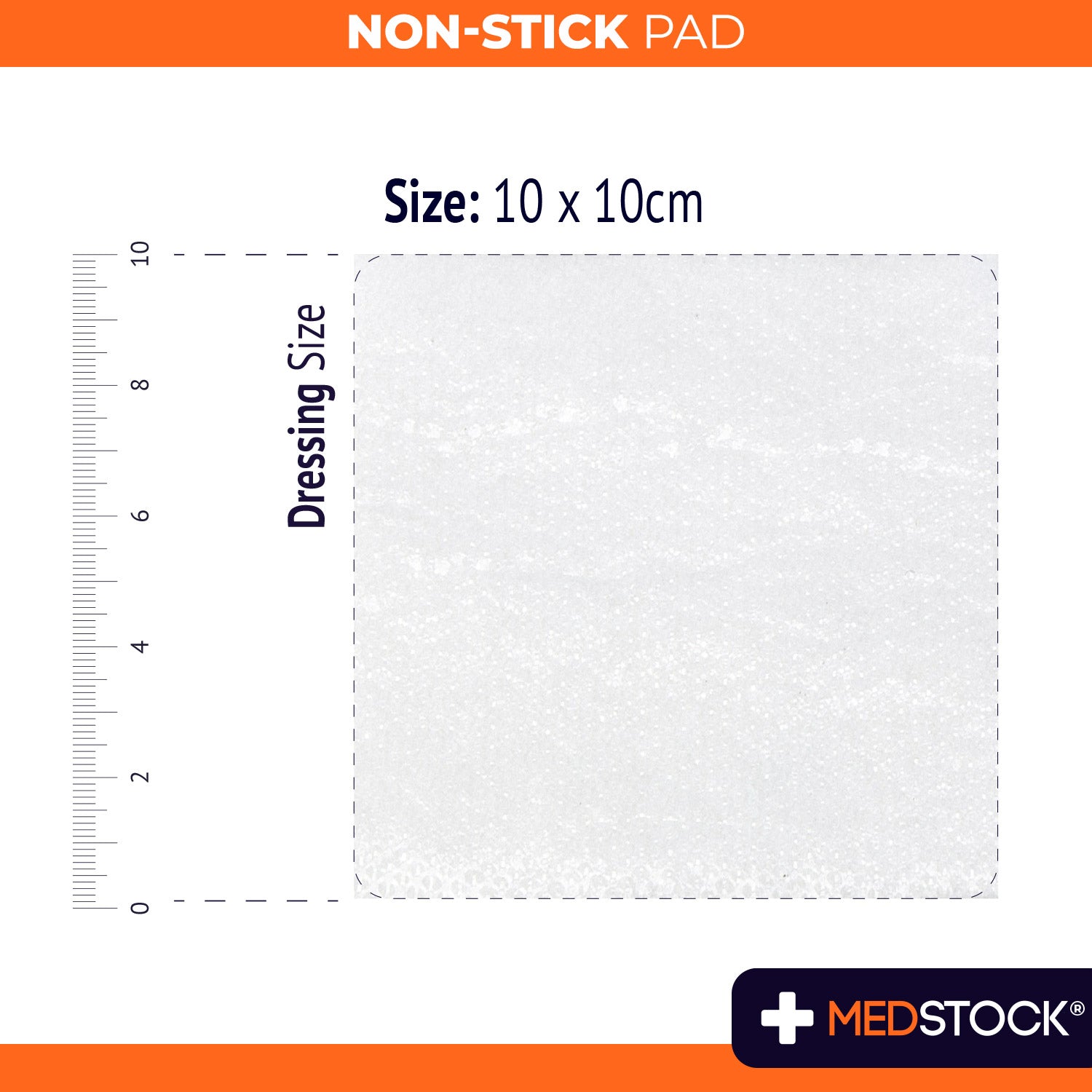 MedStock Non-Stick Pad Dressing 10x10cm (100pcs/Box)