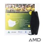 P2 Face Masks BLACK | Australian Made | AMD Nanotech  Level 3 | Ear Loop  -  BLACK  | 4 x ply (1Box/50masks)