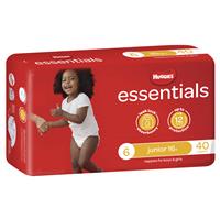 Huggies Essentials Junior 16kgs+ (Size 6) (Pack of 40 Nappies)