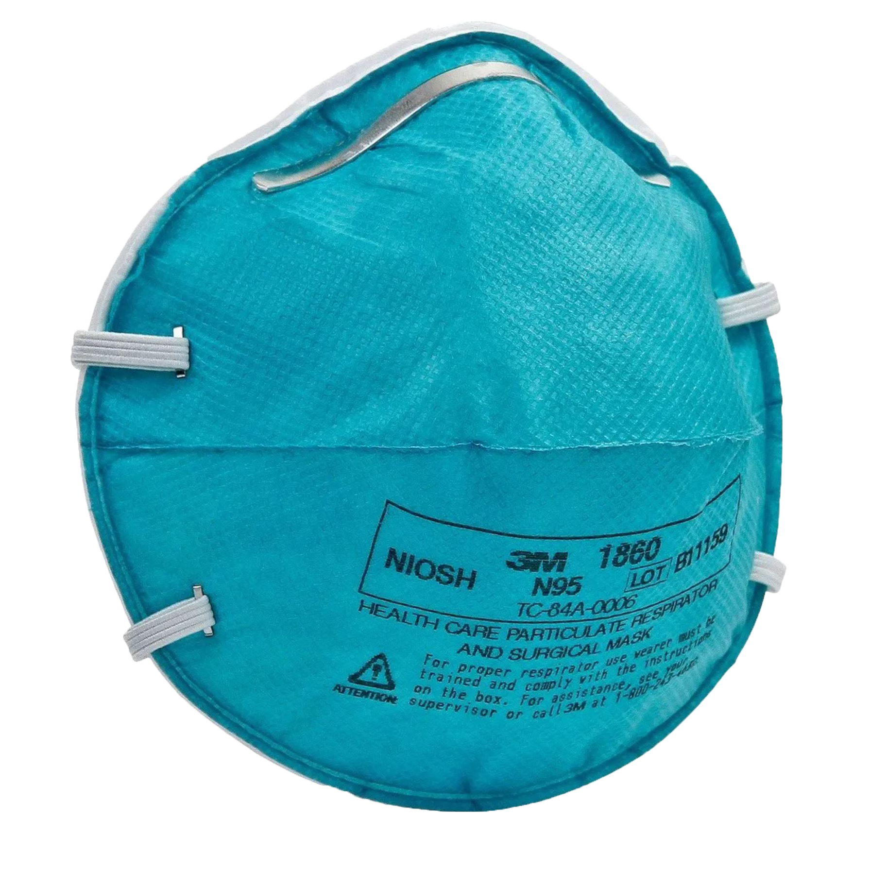 3M 1860 Particulate Cupped N95/P2 Respirator Surgical Grade (1 Carton/120 masks)