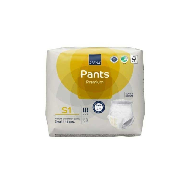 ABENA Pants Premium S1 Small Bladder Protection Yellow 60-90cm 1400ml
