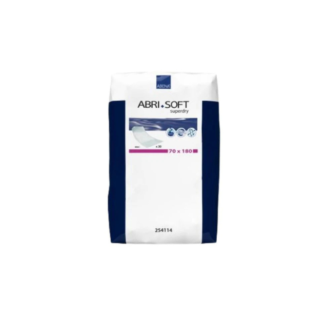 Abri-Soft Superdry Bed absorbent underlay protector pads 70x180cm. (30 x Pack)