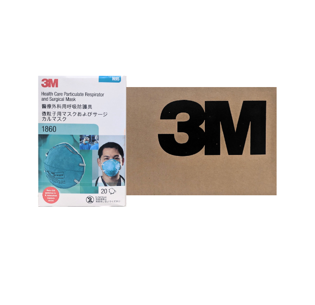 3M 1860 Particulate Cupped N95/P2 Respirator Surgical Grade (1 Carton/120 masks)