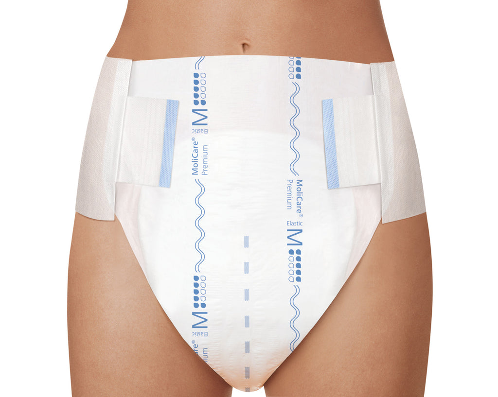 Molicare Premium Elastic Medium 6 Drops. Continence Care. 185cm-120cm 2159ml (30pcs/Pack)