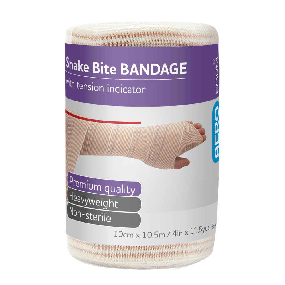 AEROFORM Snake Bite Bandage with Indicator 10cm x 10.5M Wrap (single wrap)