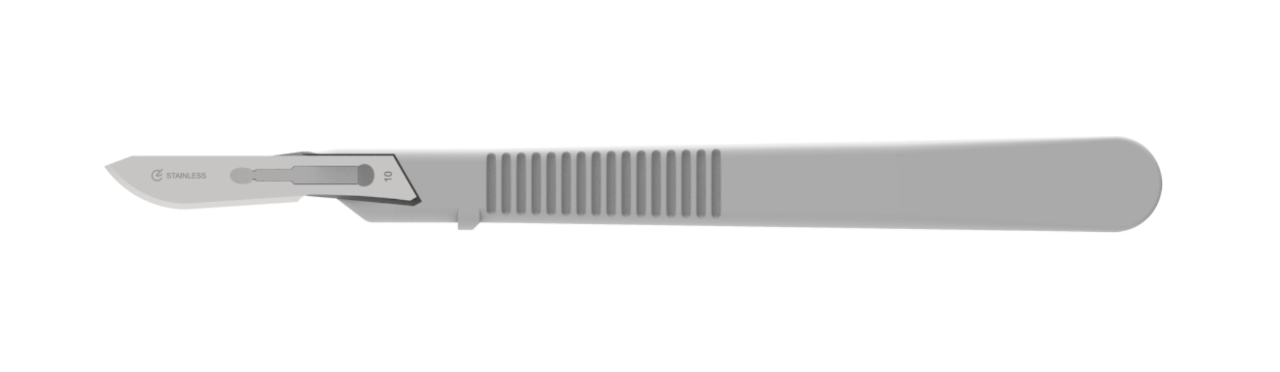 AEROINSTRUMENTS Disposable No 10 Scalpel Blade & Handle Sterile (Min 10 per order)