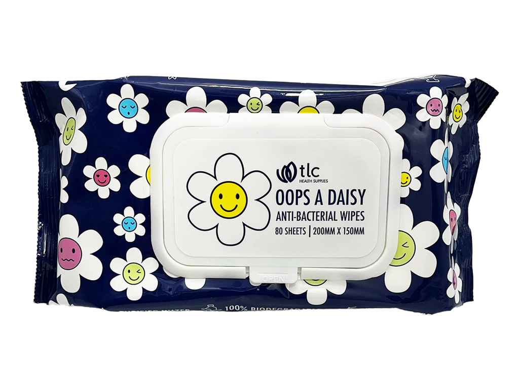Wipes | TLC Oops a Daisy Bamboo Wipes | Regular (80)