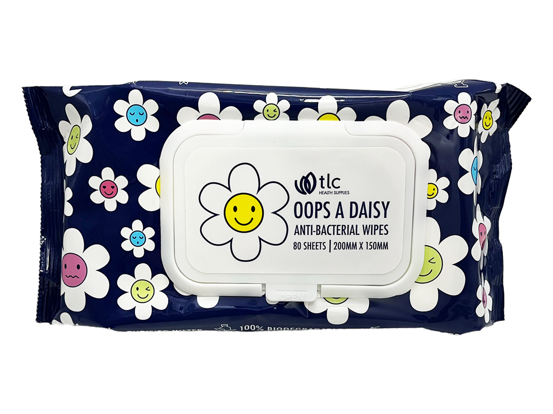 Wipes | TLC Oops a Daisy Bamboo Wipes | Regular (80)