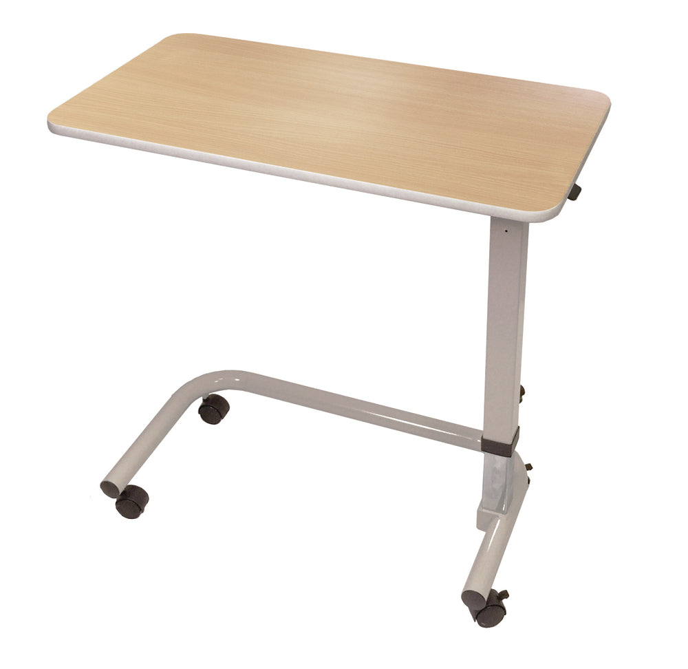 ASPIRE Overbed Table - Laminate Flat Top. Beech colour.