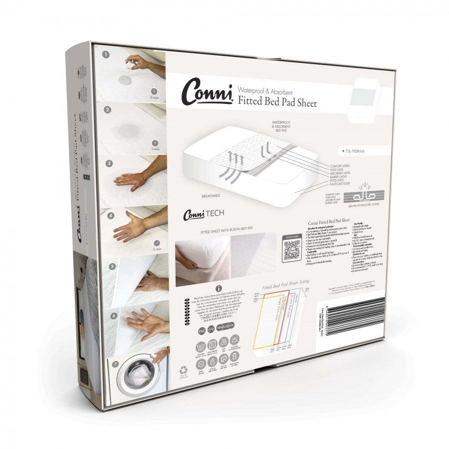 Conni Fitted Bed Pad Sheet (4 Sizes)