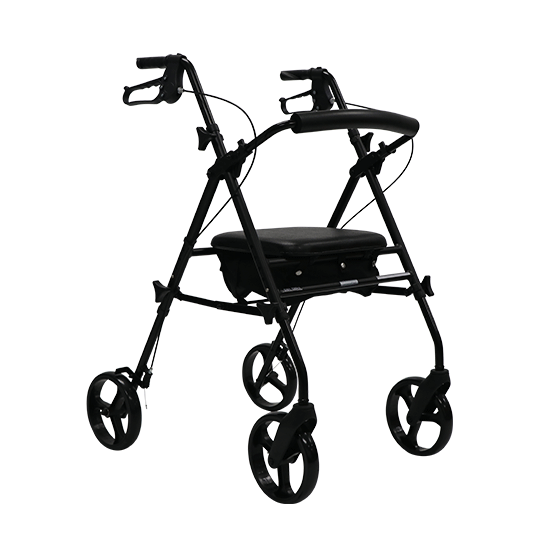 ASPIRE  FLEX 8 - Adjustable Seat Walker 8" Wheel - Matte Black