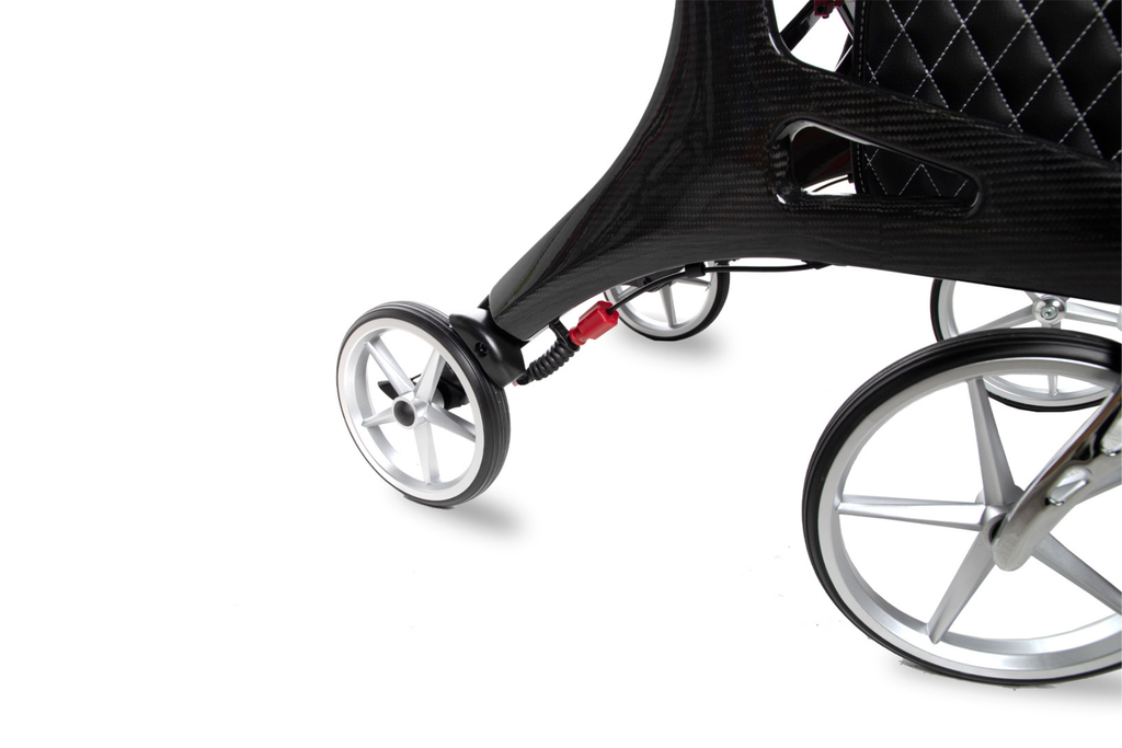 Hero Medical Outdoor Lite Seat Walker Carbon Fibre - Black (2 Sizes)