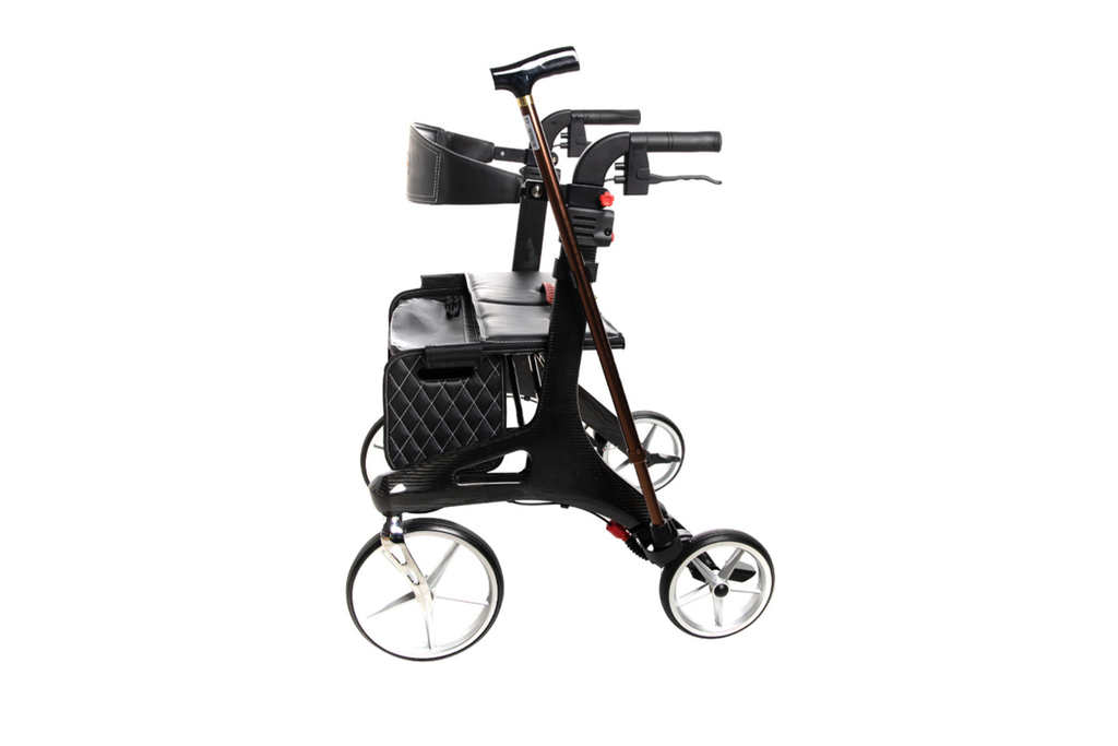 Hero Medical Outdoor Lite Seat Walker Carbon Fibre - Black (2 Sizes)