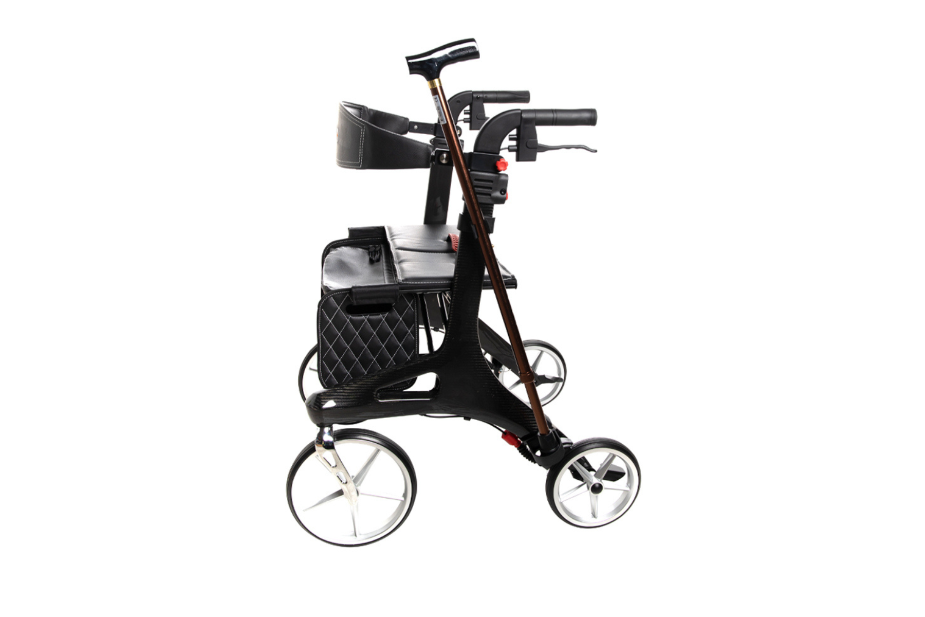 Hero Medical Outdoor Lite Seat Walker Carbon Fibre - Black (2 Sizes)