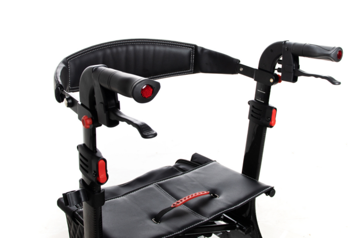 Hero Medical Outdoor Lite Seat Walker Carbon Fibre - Black (2 Sizes)