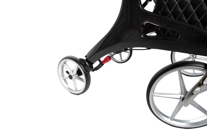 Hero Medical Outdoor Lite Seat Walker Carbon Fibre - Black (2 Sizes)