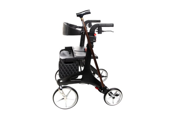 Hero Medical Outdoor Lite Seat Walker Carbon Fibre - Black (2 Sizes)