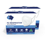 P2 Face Masks | Australian Made | PPETECH Level 2 | Ear-loop - White | 4 x Ply (2Boxes/50masks)