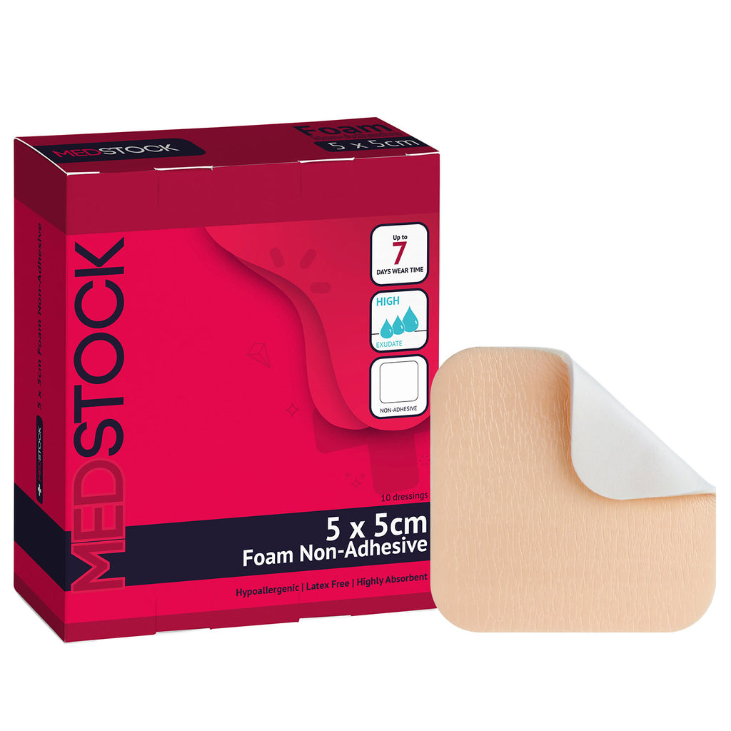 Foam Non-Adhesive Dressing 5cm x 5cm.Wound Care (10pcs/box)