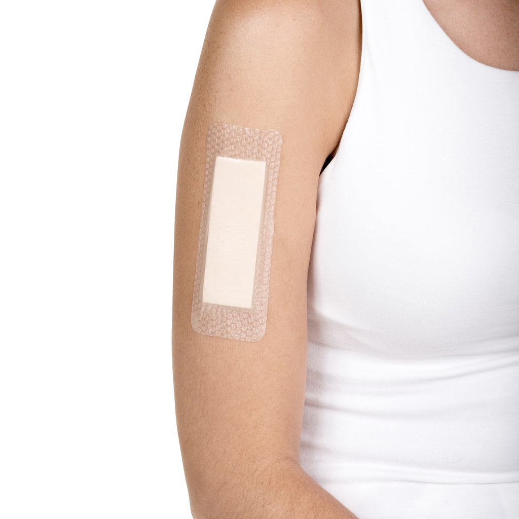 MedStock Silicone Foam Lite Dressing With Border. Wound Care. 5cm x 12.5cm (10pcs/box)