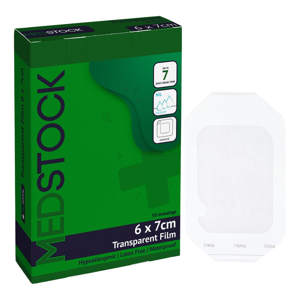 MedStock Transparent Film Dressing (Extra Thin) 6x7cm (50pcs/Box)