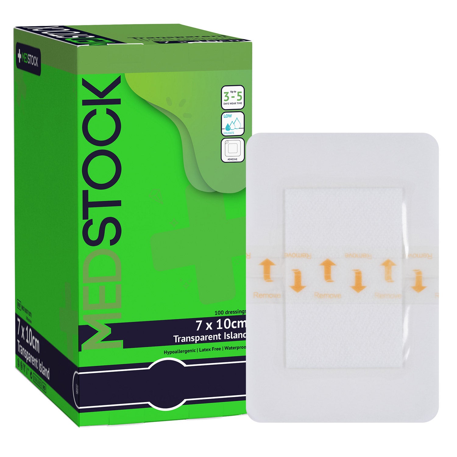 Transparent Island Dressing Wound Care 7cm x 10cm (100pcs/box)