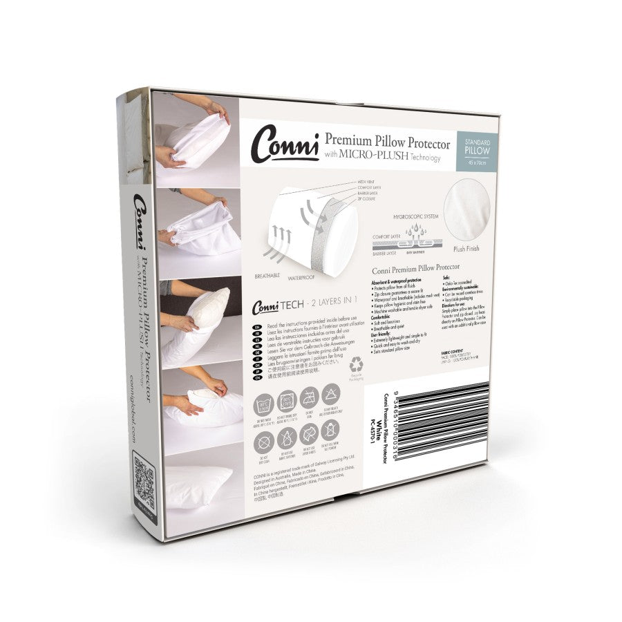 Conni Micro-Plush - Waterproof Pillow Protector