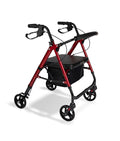 Hero Medical 6″ Deluxe Height Adjustable Seat Walker - Burgundy
