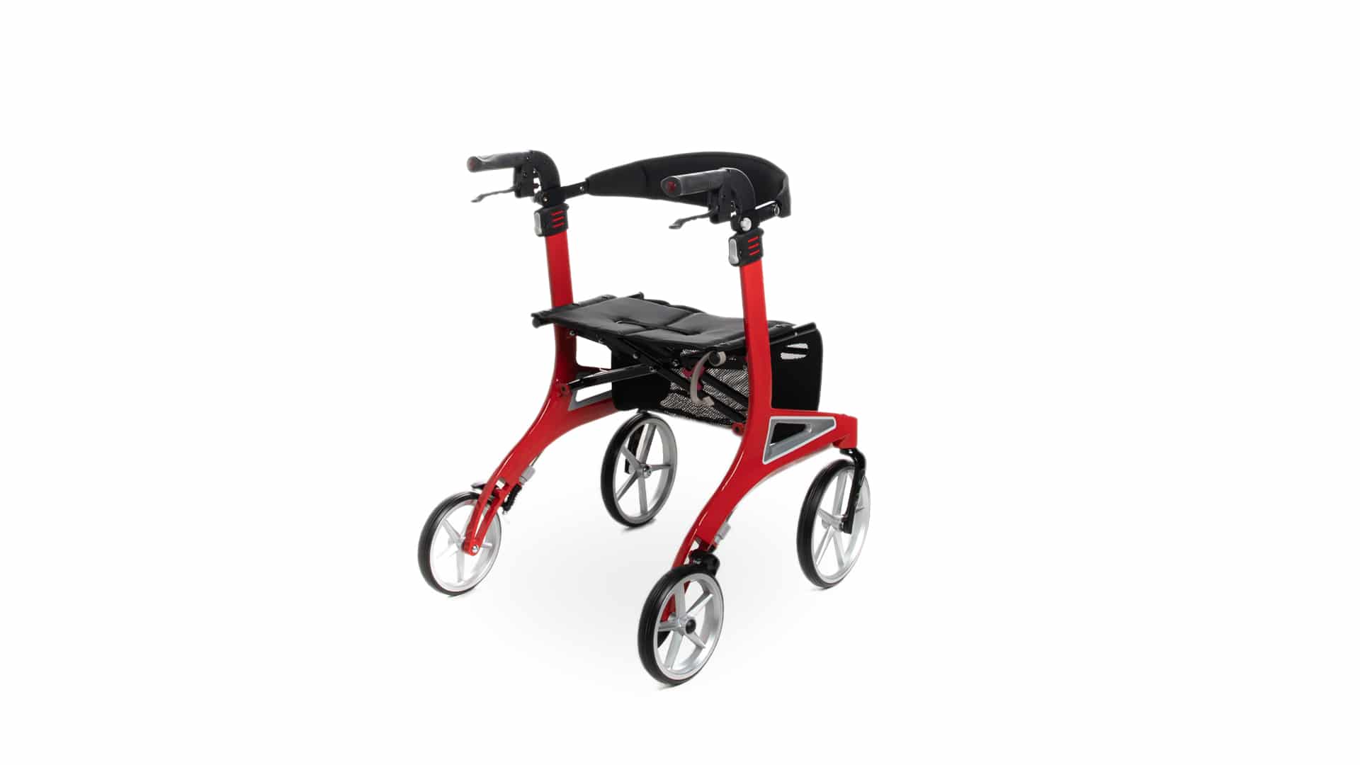 Hero Medical Outdoor Lite Seat Walker (Aluminium) - Medium Size Red