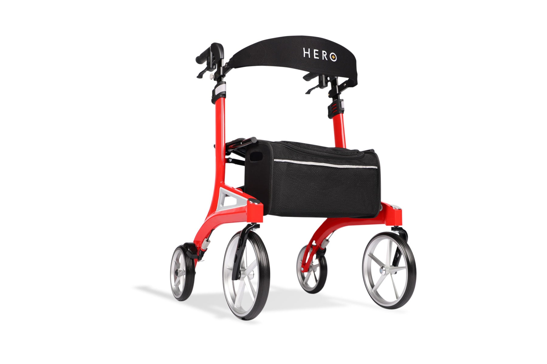 Hero Medical Outdoor Lite Seat Walker (Aluminium) - Medium Size Red
