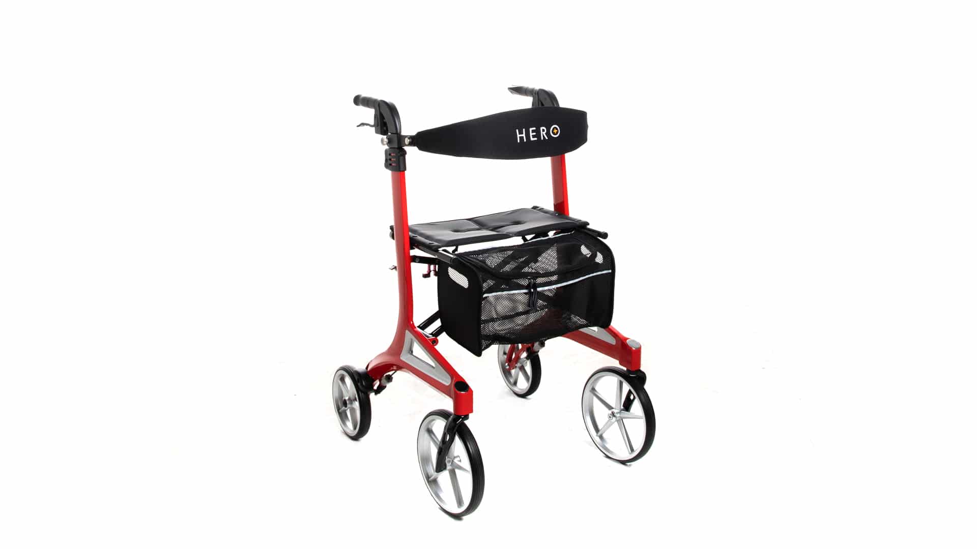 Hero Medical Outdoor Lite Seat Walker (Aluminium) - Tall Size Red