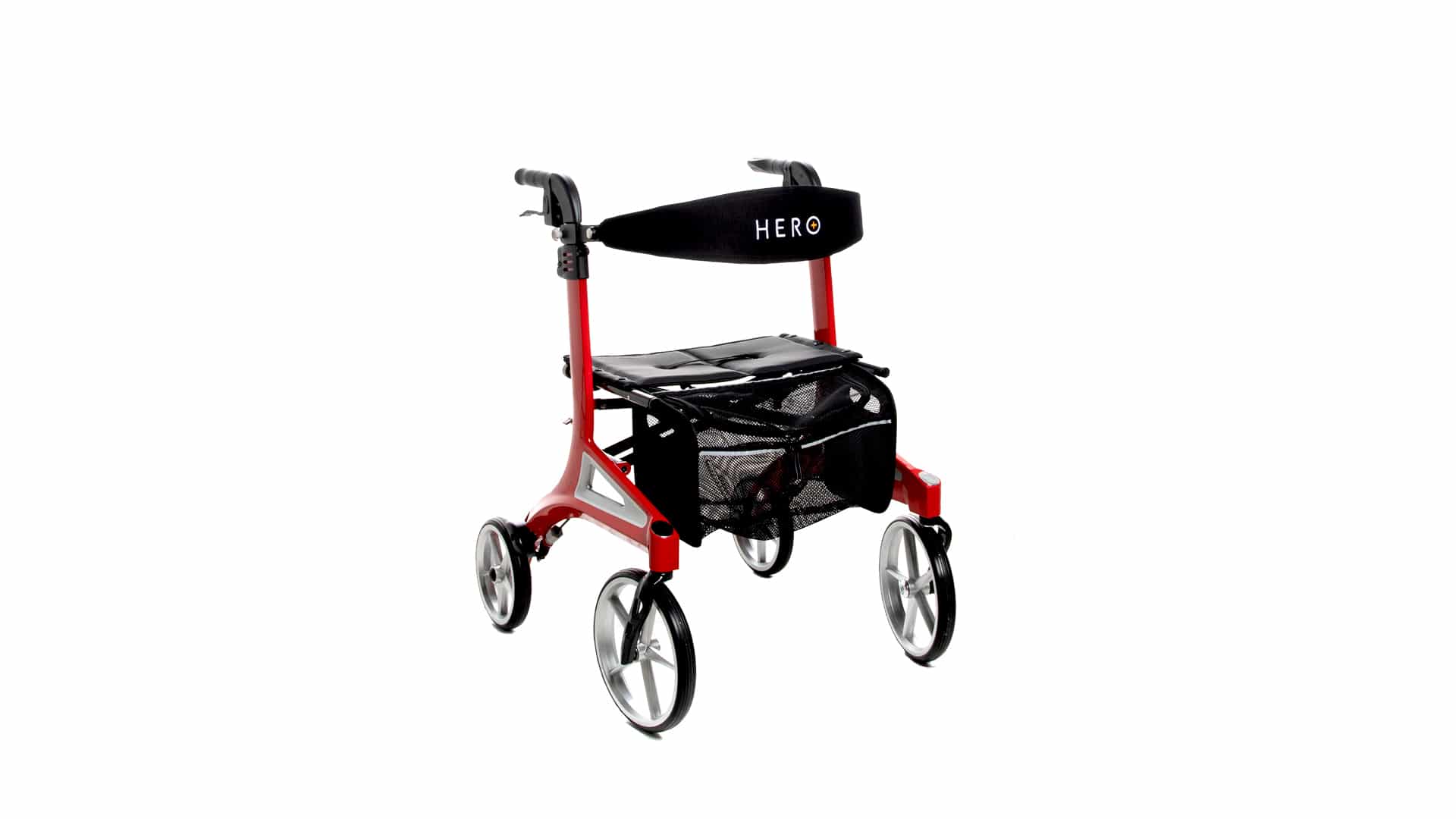 Hero Medical Outdoor Lite Seat Walker (Aluminium) - Low Size Red