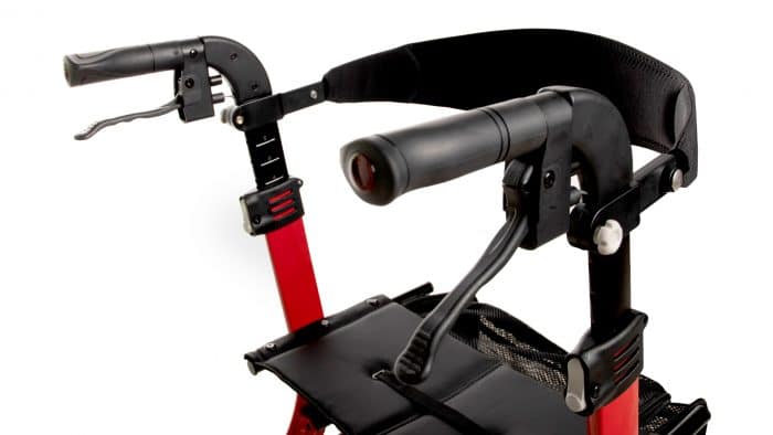 Hero Medical Outdoor Lite Seat Walker (Aluminium) - Low Size Red