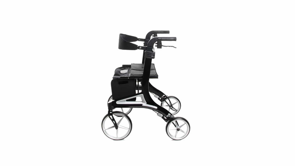 Hero Medical Outdoor Lite Seat Walker (Aluminium) - Medium Size Black
