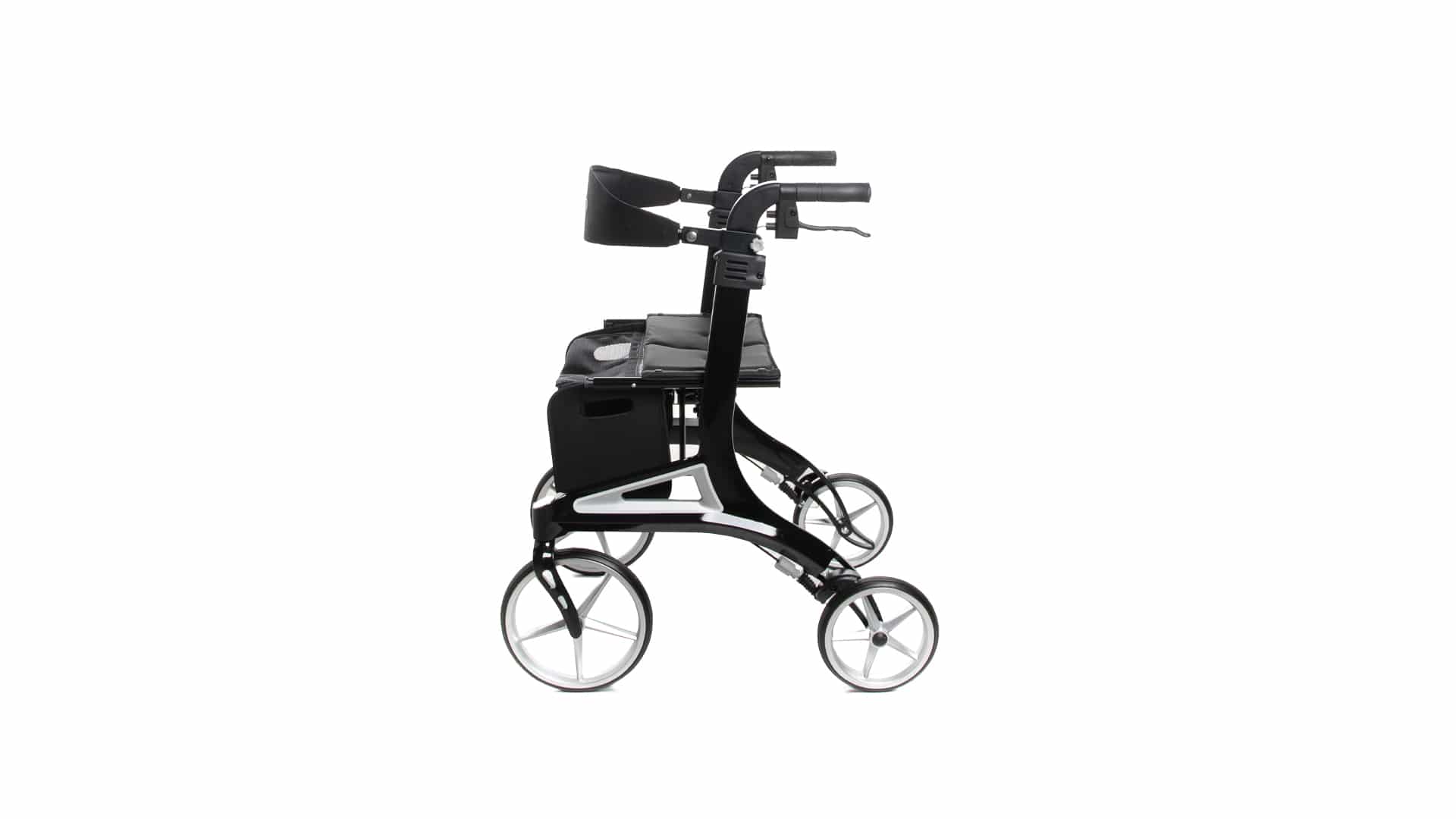 Hero Medical Outdoor Lite Seat Walker (Aluminium) - Medium Size Black