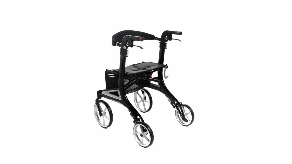 Hero Medical Outdoor Lite Seat Walker (Aluminium) - Medium Size Black