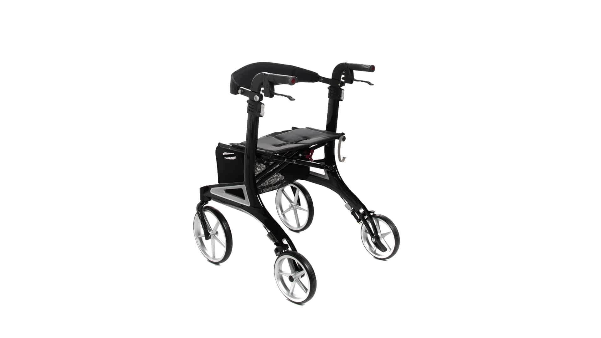 Hero Medical Outdoor Lite Seat Walker (Aluminium) - Medium Size Black
