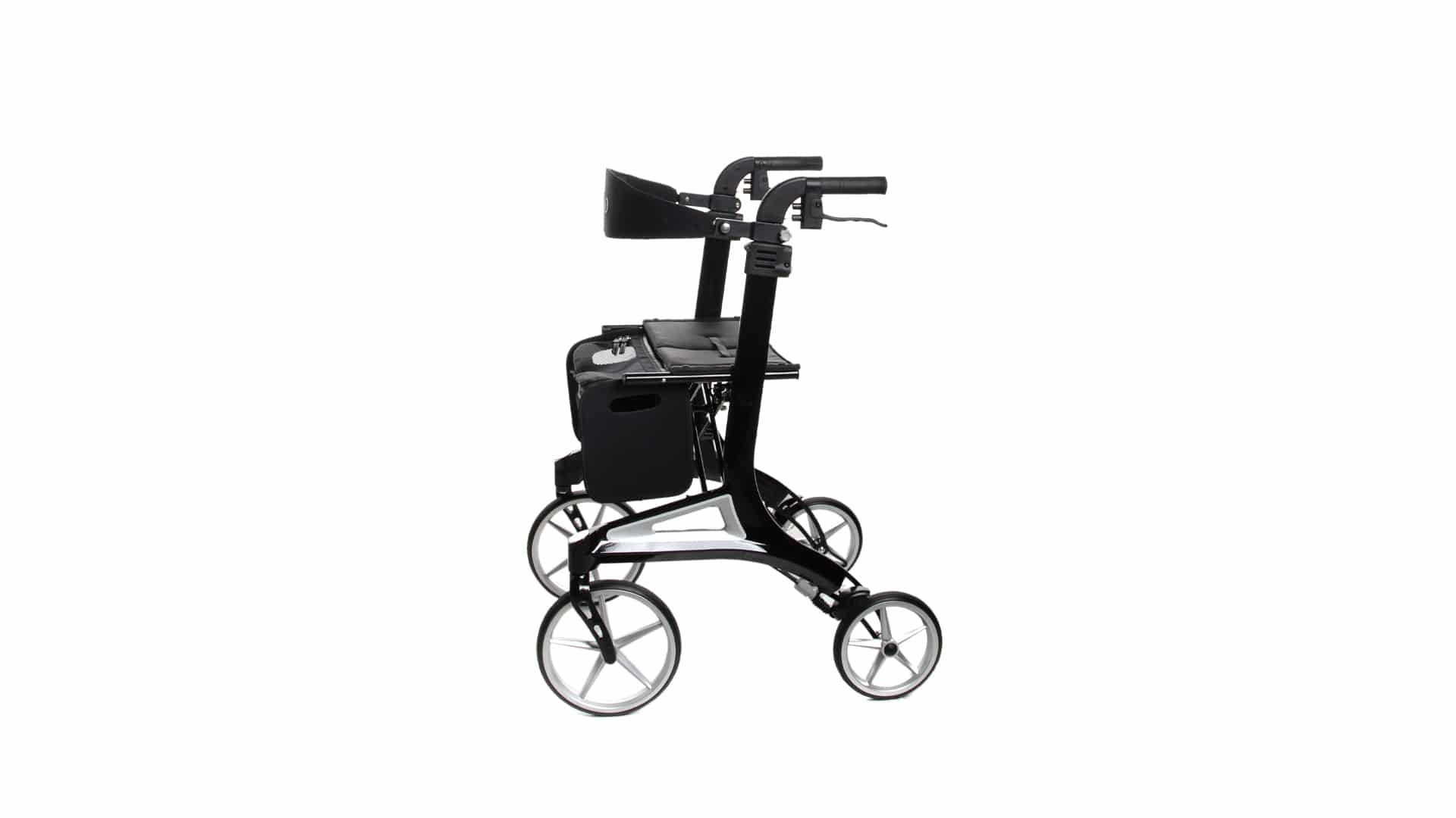 Hero Medical Outdoor Lite Seat Walker (Aluminium) - Tall Size Black