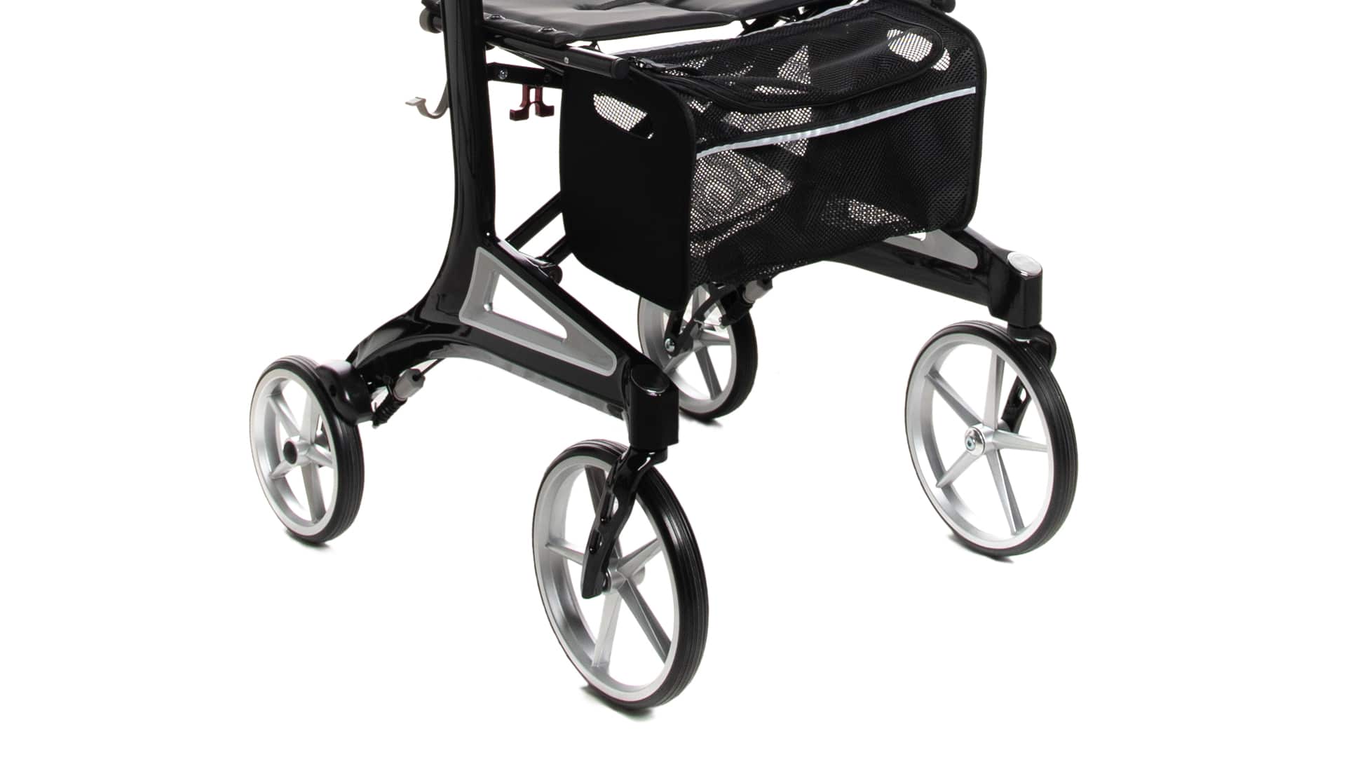 Hero Medical Outdoor Lite Seat Walker (Aluminium) - Tall Size Black