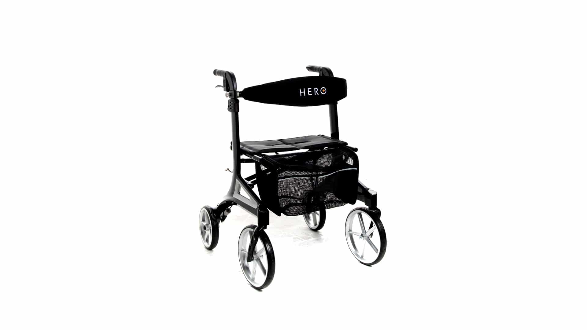 Hero Medical Outdoor Lite Seat Walker (Aluminium) - Low Size Black