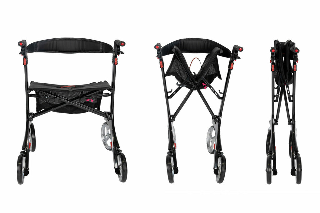 Hero Medical Heavy Duty Outdoor Lite Seat Walker (Carbon Fibre)