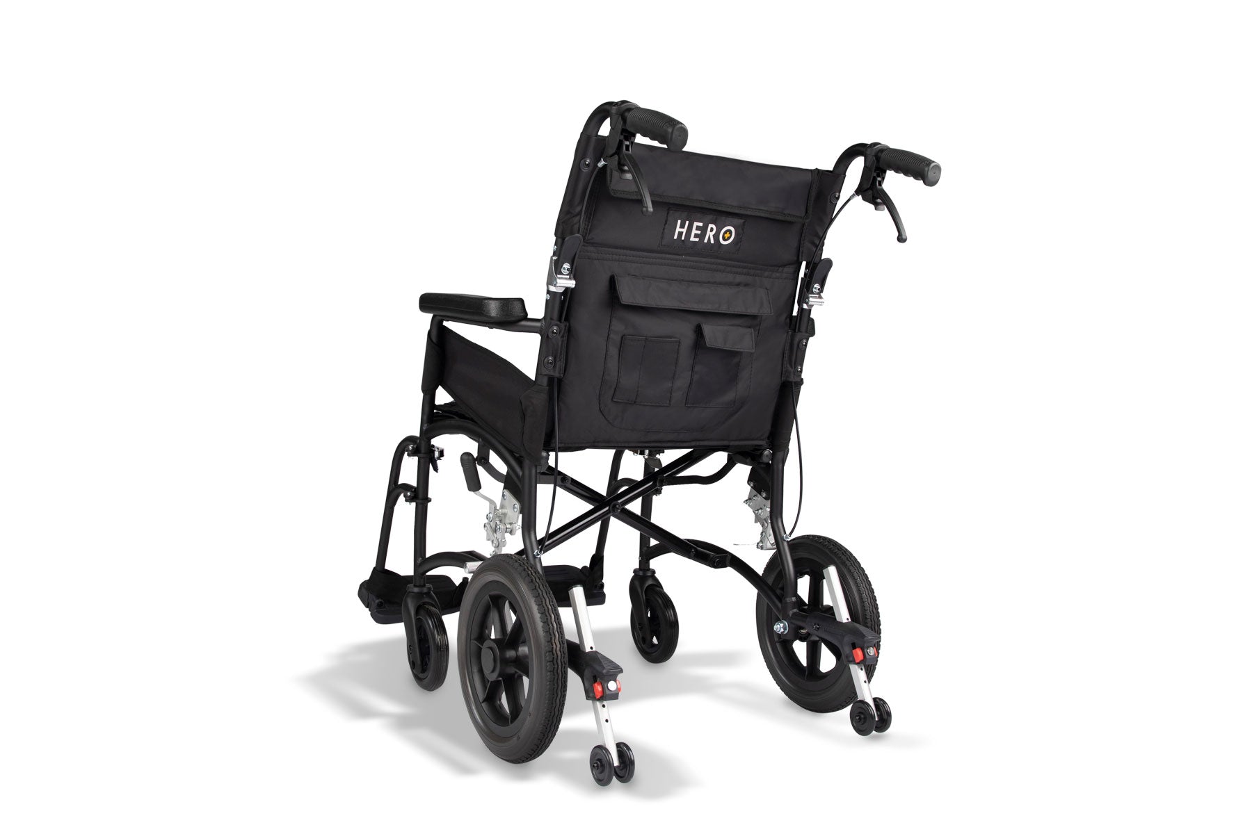 Hero Medical Wheelchair Premium Comfy Lite 18" Transit - Matte Black