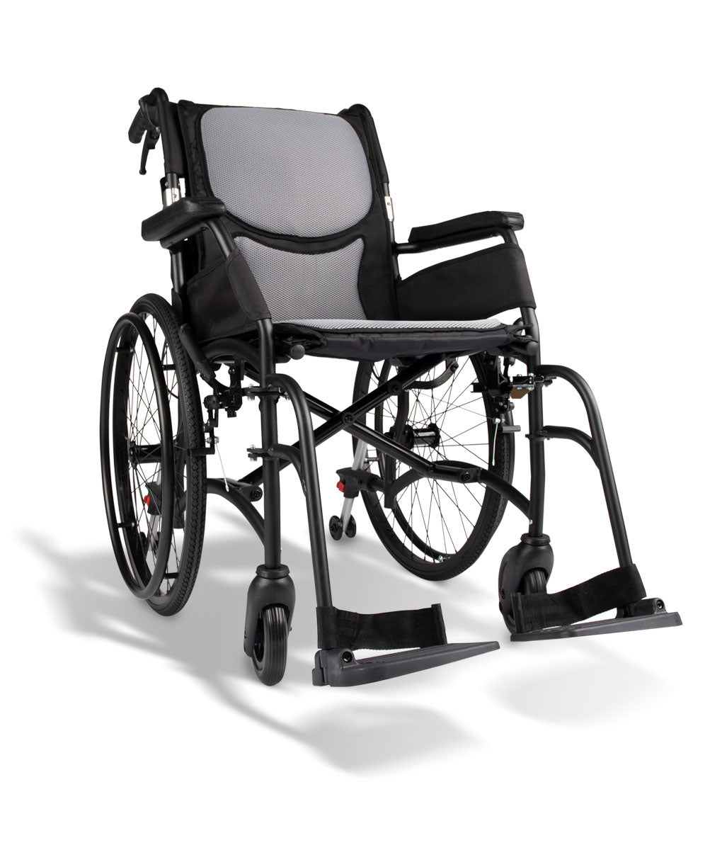 Hero Medical Wheelchair Premium Comfy Lite 16" Self Propelled - Matte Black