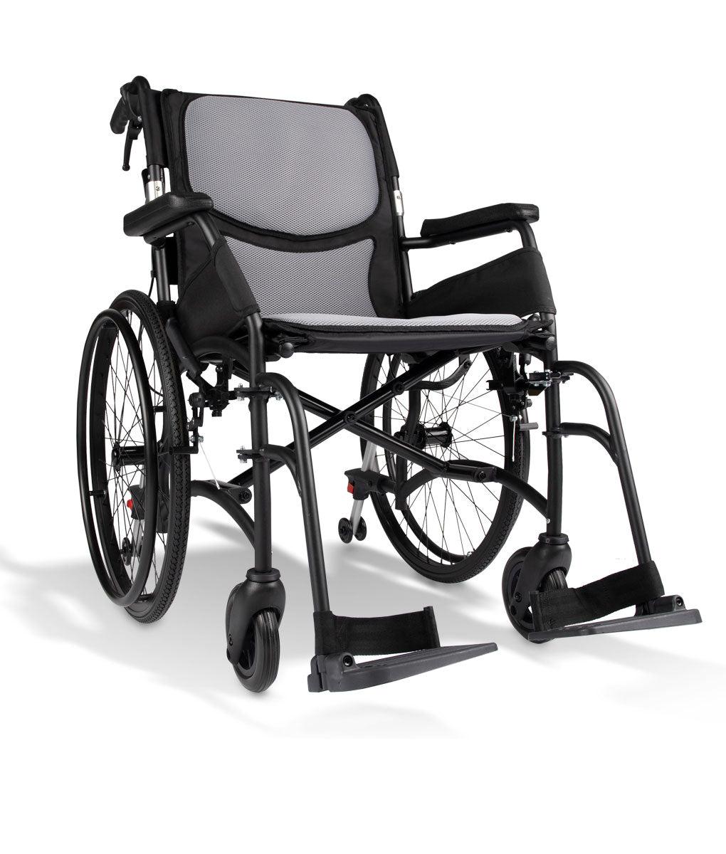 Hero Medical Wheelchair Premium Comfy Lite 18" Self Propelled - Matte Black